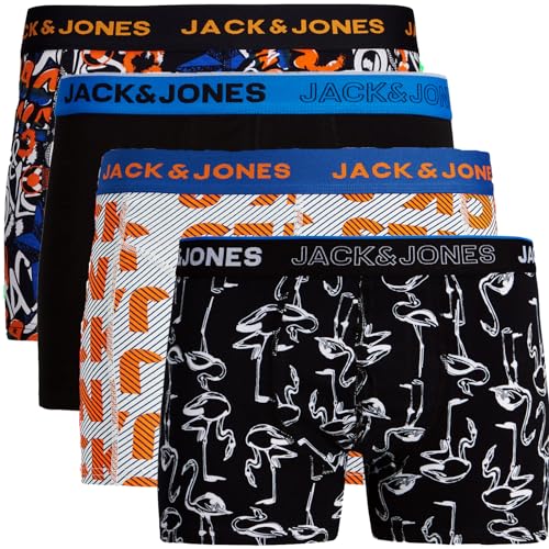 JACK & JONES Herren Boxershorts 4er Pack Trunks Shorts Baumwoll Mix Unterhose jy.9bt (M, 26) von JACK & JONES