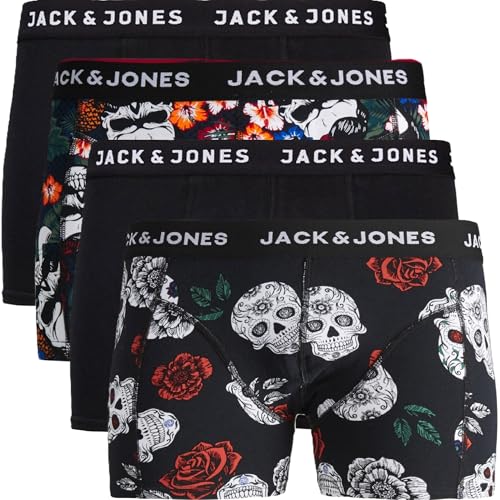 JACK & JONES Herren Boxershorts 4er Pack Trunks Shorts Baumwoll Mix Unterhose GGa.1y (L, 82) von JACK & JONES