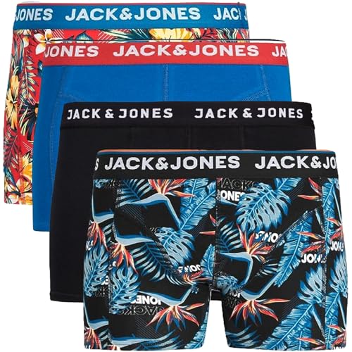 JACK & JONES Herren Boxershorts 4er Pack Trunks Shorts Baumwoll Mix Unterhose GGa.1y (S, 76) von JACK & JONES
