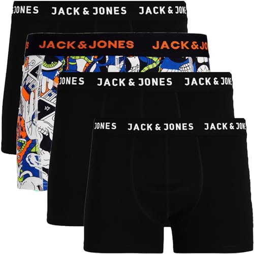 JACK & JONES Herren Boxershorts 4er Pack Trunks Shorts Baumwoll Mix Unterhose GGa.1y (XL, 58) von JACK & JONES
