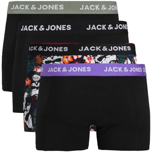 JACK & JONES Herren Boxershorts 4er Pack Trunks Shorts Baumwoll Mix Unterhose GGa.1y (XXL, 81) von JACK & JONES