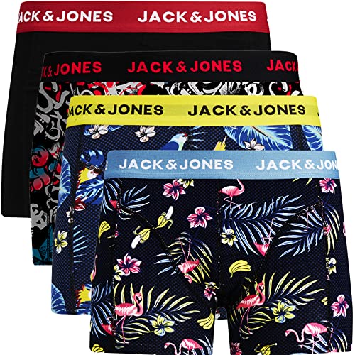 JACK & JONES Herren Boxershorts 4er Pack Trunks Shorts Baumwoll Mix Unterhose jy.9bt (XL, 70) von JACK & JONES