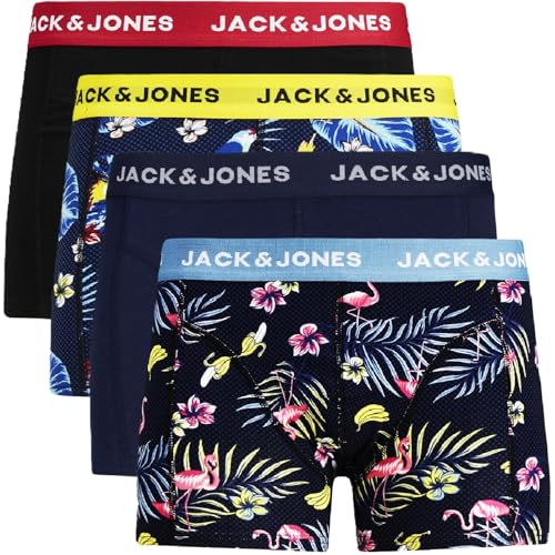 JACK & JONES Herren Boxershorts 4er Pack Trunks Shorts Baumwoll Mix Unterhose jy.9bt (XL, 70) von JACK & JONES
