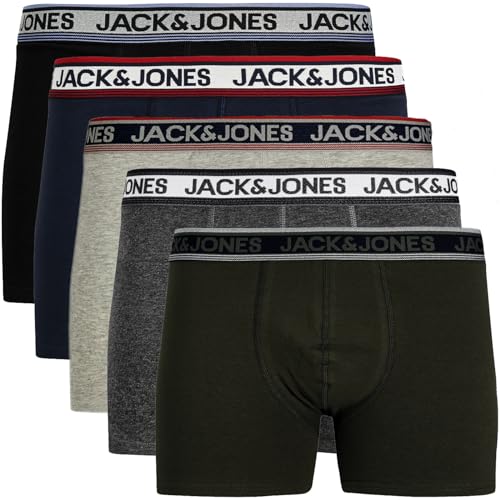 JACK & JONES Herren Boxershorts 5er Pack Trunks Shorts SD18 Baumwoll Mix Unterhose (3XL, 5er Pack Bunt #46) von JACK & JONES
