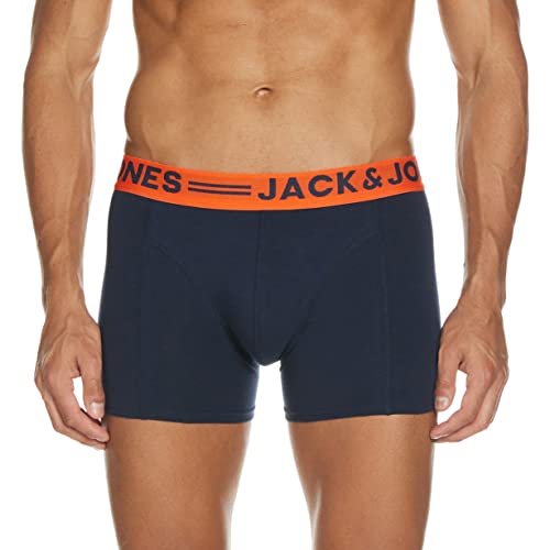 JACK & JONES Herren Boxershorts JACSENSE Mix Color Trunks NOOS, Gr. Medium, Blau (Navy Blazer) von JACK & JONES