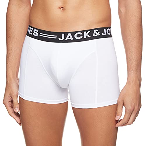 JACK & JONES Herren Boxershorts JACSENSE Trunks NOOS, Gr. X-Large, Weiß (White White) von JACK & JONES