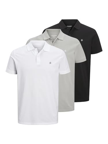 JACK & JONES Herren Business Freizeit Poloshirt, JXJ Polo Multicolor 3PK, X-Large von JACK & JONES