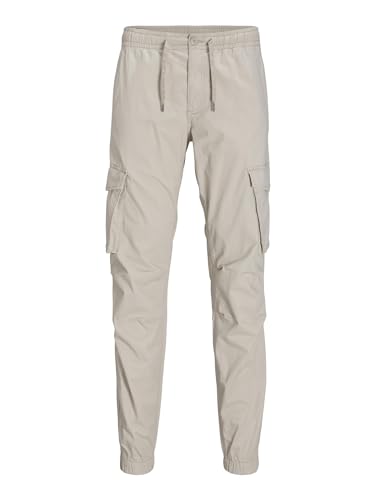 JACK & JONES Herren Cargohose Jpstkane Jjnoah Cuffed Cargo Noos Silver Cloud M von JACK & JONES