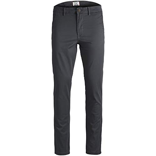 JACK & JONES Herren Chino Hose Jjibolton Jjbowie Sa Dark Grey Stoffhose (30W / 32L, Dark Grey) von JACK & JONES