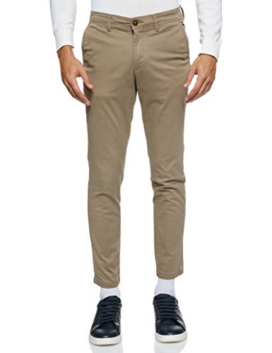 JACK & JONES Herren Chino Hose | Stretch Pants Konischer Schnitt | Slim Fit Look JPSTMARCO JJBOWIE, Farben:Beige, Größe Hosen:30W / 34L, Z-Länge:L34 von JACK & JONES