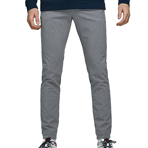 JACK & JONES Herren Jjimarco Jjconnor Akm 909 Grey Mel Noos Hose, Grey Melange, 33W 32L EU von JACK & JONES