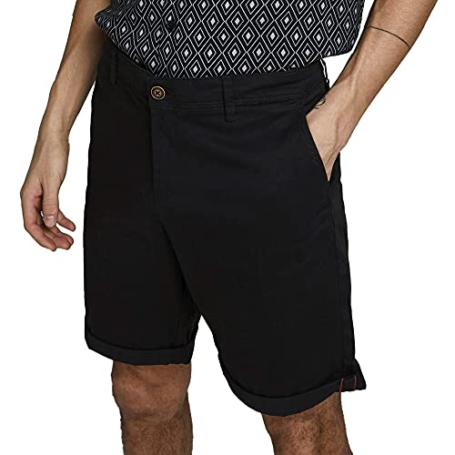 JACK & JONES Herren Chino Shorts Regular Fit 12165604,Schwarz,XS von JACK & JONES