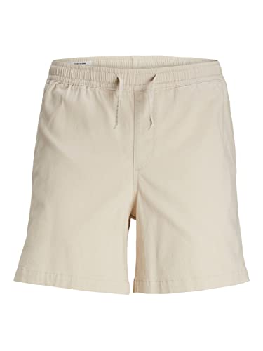 JACK & JONES Herren Denim Chino Sport Shorts Kurze Bermuda Hose Slim Fit Capri Jogger Pants JPSTJEFF JJJOGGER, Größe Shorts:XL,Farben:Sand von JACK & JONES