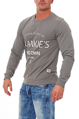 JACK & JONES Herren Glarry Sweat Sweatshirt, Grau (Moon Mist), M von JACK & JONES