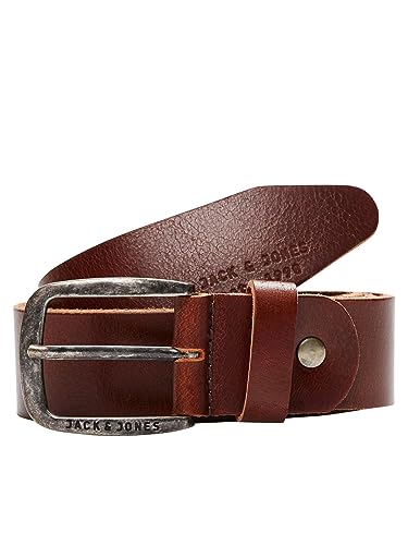 Herren Jack & Jones Ledergürtel JACPAUL Belt Echt Leder Jeans Hosen Gürtel, Farben:Braun, Größe Gürtel:105 von JACK & JONES