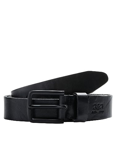 JACK & JONES Herren Jjilee Leather Belt Noos gürtel, Schwarz, 90 cm (Herstellergröße: 90) EU von JACK & JONES