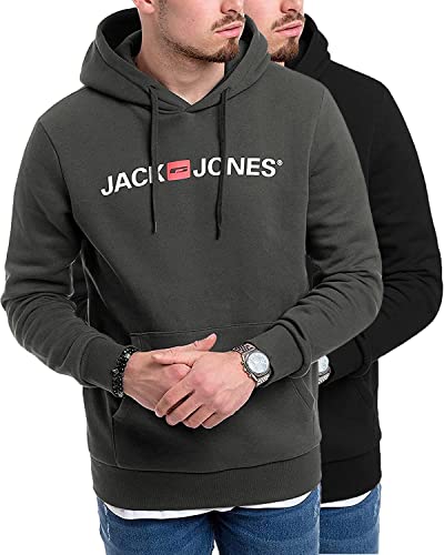 JACK & JONES Herren Hoodie Kapuzen Sweatshirt Langarm mit Druck, Mix 23, XL von JACK & JONES