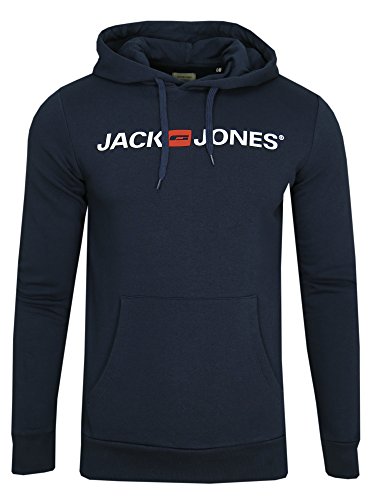 JACK & JONES Herren JCORETAIL Sweat Hood NOV LTN Kapuzenpullover, Blau (Navy Blazer Detail: Reg Fit) , M von JACK & JONES