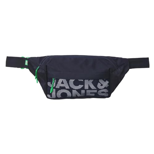 JACK&JONES Herren JACASHFORD MESH BUMBAG Bauchtasche, Navy Blazer/Detail:Island Green von JACK & JONES