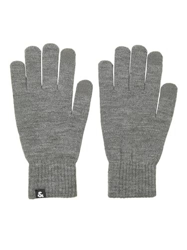 JACK & JONES Herren JACBARRY Knitted Gloves NOOS Handschuhe, Grau (Grey Melange Grey Melange), (Herstellergröße: One Size) von JACK & JONES