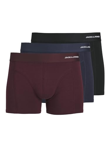 JACK & JONES Herren Jacbasic Bamboo Trunks 3 Pack Noos Boxershorts, Port Royale, L EU von JACK & JONES