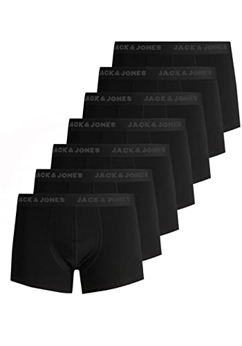 JACK & JONES Herren JACBELMO Trunks 7 Pack, Black/Logo Pirate Black, M von JACK & JONES