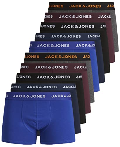JACK & JONES Herren JACBLACK Friday Trunks 10 Pack ONLINE Boxershorts, Mehrfarbig, XXL von JACK & JONES