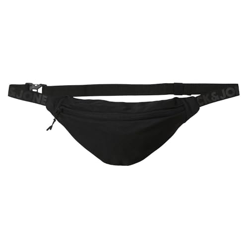 JACK & JONES Herren JACCRIS BUMBAG Bauchtasche 12257305 ,Black/Detail:meteorite ,Einheitsgröße von JACK & JONES