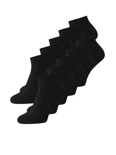 JACK & JONES Herren Jacdongo 10 Pack Noos Socken, Black/Detail:Black - Black Black Black Black Black Black Black Black, Einheitsgröße EU von JACK & JONES