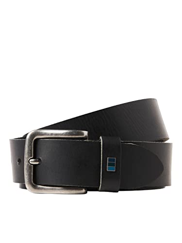 Jack & Jones Herren JACFLAG Leather Belt NOOS Gürtel, Black, 90 von JACK & JONES