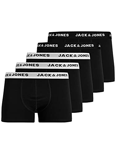 JACK & JONES Herren JACHUEYS Trunks 5 Pack, Black/White and Black waistban, M von JACK & JONES