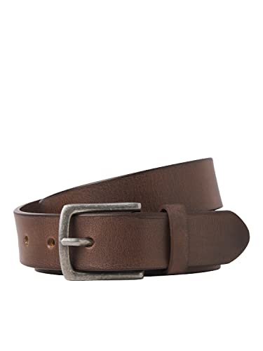 JACK&JONES Herren JACIAN Leather Belt Ledergürtel, Brown Stone, 105 von JACK & JONES