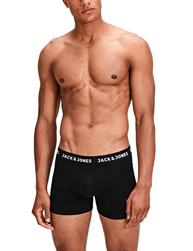 JACK & JONES Herren Jacjon Trunks 2 Pack Noos Boxershorts, Black/Detail:black, L EU von JACK & JONES