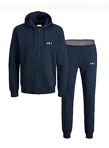 JACK & JONES Herren JACLOGO ZIP AND PANTS SET, Navy Blazer/Pants Navy Blazer, M von JACK & JONES