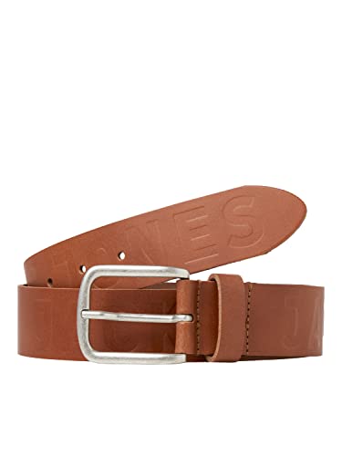 JACK & JONES Herren JACPORTO Jeans Leather Belt LN Gürtel, Cognac, 80 von JACK & JONES