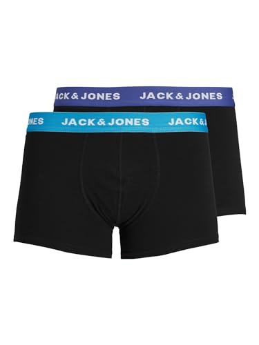 JACK & JONES Herren JACRICH Trunks 2 Pack NOOS Boxershorts, Surf The Web/Detail:Blue Jewel, L von JACK & JONES