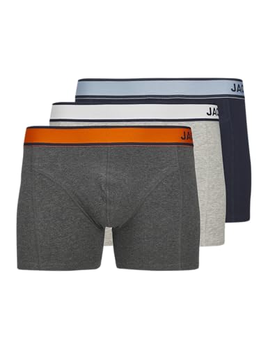 JACK&JONES Herren JACRICK SOLID Trunks 3 Pack Boxershorts, Exuberance/Pack:White-Glacier Lake, M JACK&JONES Herren JACRICK SOLID Trunks 3 Pack Boxershorts, Exuberance/Pack:White-Glacier Lake, M von JACK & JONES