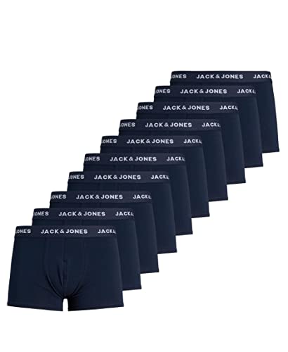 JACK & JONES Herren JACSOLID Trunks 10 Pack, Navy Blazer/Opt A, XXL von JACK & JONES