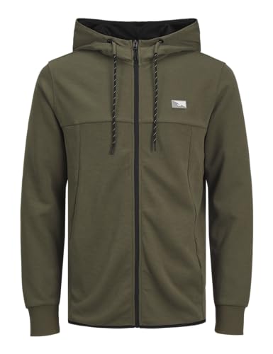 JACK&JONES Herren JCOAIR Sweat Zip Hood NOOS. Kapuzenpullover, Dusty Olive/Detail:Melange, XS von JACK & JONES