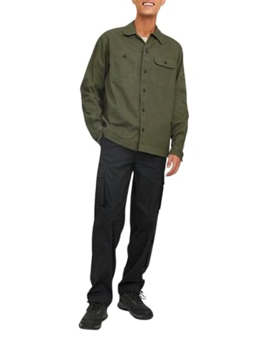 JACK & JONES Herren JCOCLASSIC Ben Overshirt LS Relaxed NOOS, Olive Night, L von JACK & JONES