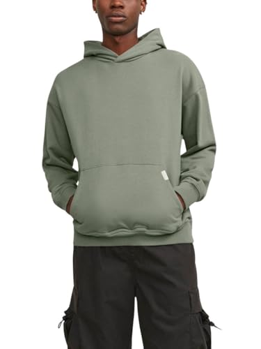 JACK&JONES Herren JCOCOLLECTIVE Sweat Hood NOOS Hoodie, Agave Green, S von JACK & JONES