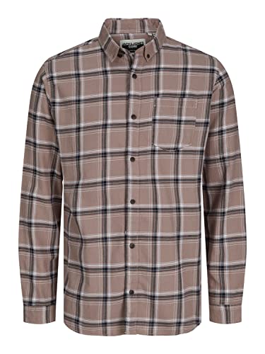 JACK&JONES Herren JCOHUNTER Check Shirt LS Hemd/Bluse, Twilight Mauve, L von JACK & JONES