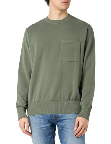 JACK & JONES Herren JCONEAL Knit Crew Neck Strickpullover, Agave Green,L von JACK & JONES