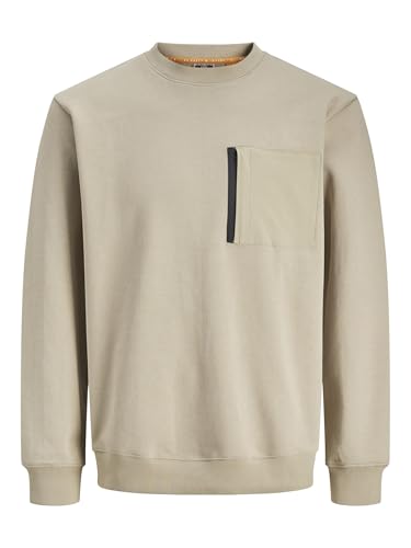 JACK & JONES Herren JCOOUTDOOR Sweat Crew NECKSN Sweatshirt, Crockery,XS von JACK & JONES