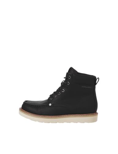 JACK & JONES Herren JFWARCHWAY PU MOC Boot Schnürstiefelette, Anthracite, 43 EU von JACK & JONES