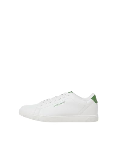 JACK&JONES Herren JFWBOSS PU NOOS Sneaker, White/Detail:MEDIUM Green, 46 EU von JACK & JONES