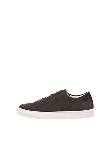 JACK & JONES Herren JFWCOREY Suede Sneaker, Java/Detail:Anthracite Heel, 40 EU von JACK & JONES