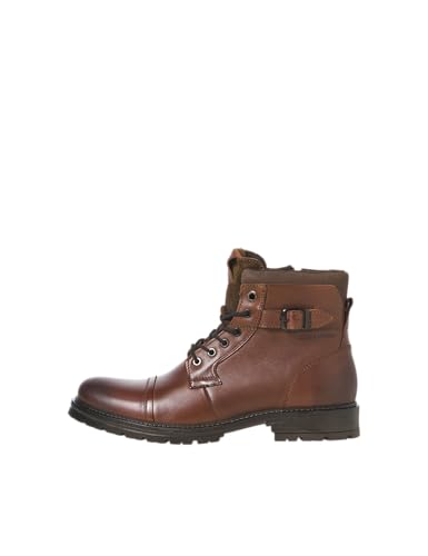 JACK & JONES Herren JFWDEXTER Leather Boot SN Schnürstiefelette, Brown Stone, 41 EU von JACK & JONES