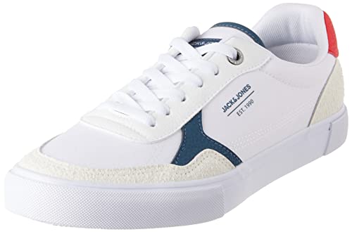 JACK & JONES Herren JFWEUSTON Canvas Combo Slipper, Winter White/Detail:White/Bellweather Blue, 41 EU von JACK & JONES