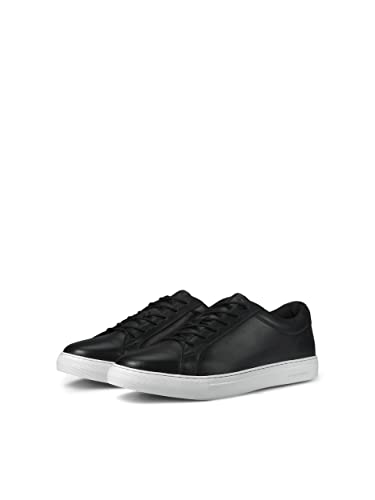 JACK&JONES Herren JFWGALAXY Leather Sneaker, Anthracite/Detail:Mono, 44 EU von JACK & JONES